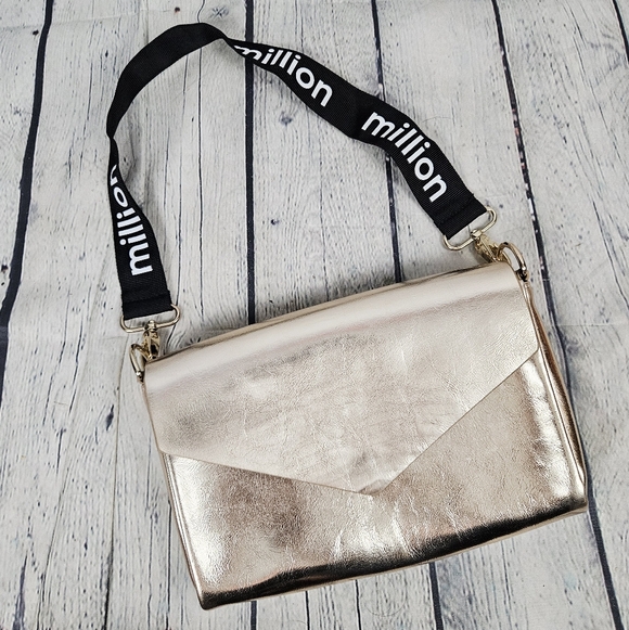 PACO RABANNE PARFUMS | metallic faux leather shoulder bag - Picture 2 of 15